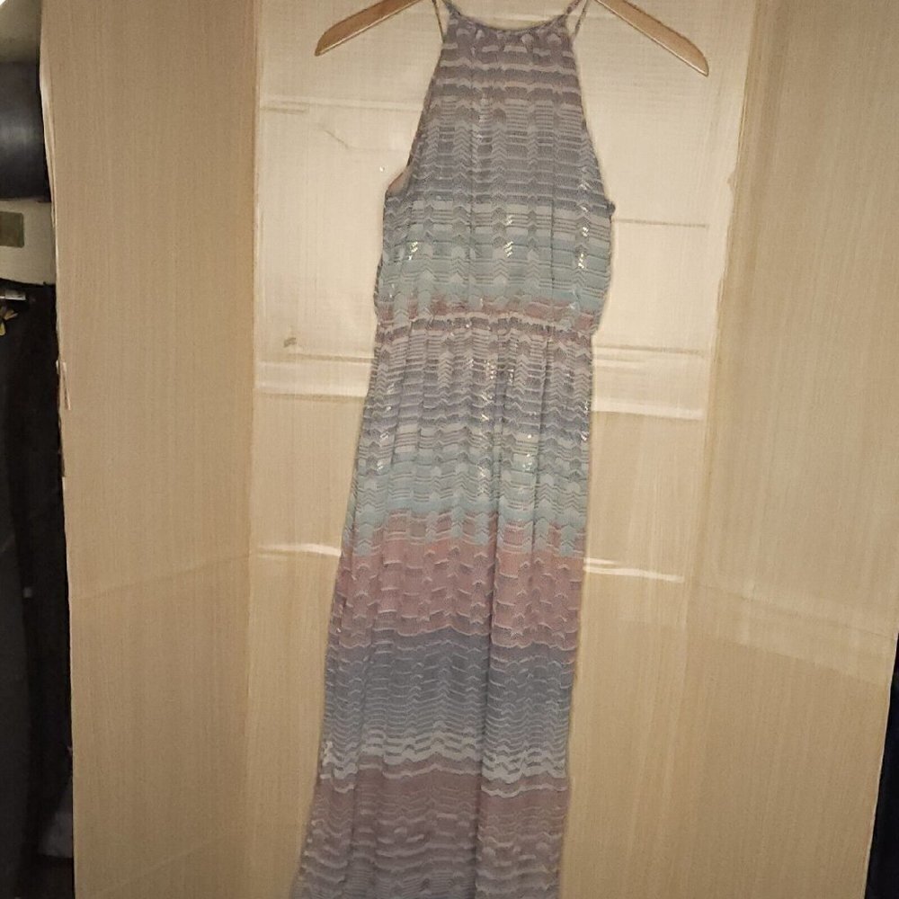 Lily Rose Womens Stripe Maxi Dress Small